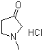1-甲基-3-吡咯烷酮盐酸盐分子结构 (CAS 78635-85-5)