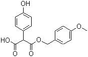 2-(4-羟基苯基)丙二酸 1-[(4-甲氧基苯基)甲基]酯分子结构 (CAS 78641-40-4)
