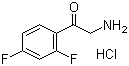 结构式 CAS# 786719-60-6, 2-氨基-1-(2,4-二氟苯基)乙酮盐酸盐