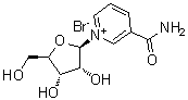 结构式 CAS# 78687-39-5, 3-(氨基羰基)-1-beta-D-呋喃核糖基吡啶鎓溴化物