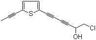 1-chloro-6-(5-(prop-1-ynyl)thiophen-2-yl)hexa-3,5-diyn-2-ol molecular structure (CAS 78876-52-5)