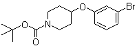 structure of CAS# 790667-54-8, tert-Butyl 4-(3-bromophenoxy)piperidine-1-carboxylate;4-(3-Bromophenoxy)piperidine-1-carboxylic acid tert-butyl ester