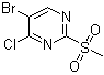 5-Bromo-4-chloro-2-(methylsulfonyl)pyrimidine molecular structure (CAS 79091-24-0)