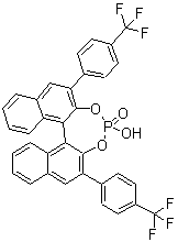 (11bR)-4-Hydroxy-2,6-bis[4-(trifluoromethyl)phenyl]-Dinaphtho[2,1-d:1',2'-f][1,3,2]dioxaphosphepin 4-oxide molecular structure (CAS 791616-59-6)