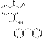1,2-Dihydro-2-oxo-N-[2-(phenylmethyl)phenyl]-4-quinolinecarboxamide molecular structure (CAS 792957-74-5)