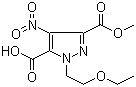 1-(2-乙氧基乙基)-4-硝基-1H-吡唑-3,5-二羧酸 3-甲酯分子结构 (CAS 792970-07-1)