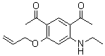 1,1'-(4-(烯丙氧基)-6-(乙基氨基)-1,3-亚苯基)二乙酮分子结构 (CAS 79324-50-8)