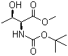 structure of CAS# 79479-07-5, N-(tert-Butoxycarbonyl)-L-threonine methyl ester