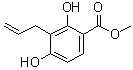 结构式 CAS# 79557-59-8, 2,4-二羟基-3-(2-丙烯基)苯甲酸甲酯