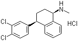 structure of CAS# 79617-89-3, 4-(3,4-Dichlorophenyl)-1,2,3,4-tetrahydro-N-methyl-1-naphthalenamine hydrochloride;cis-N-Methyl-4-(3,4-dichlorophenyl)-1,2,3,4-tetrahydro-1-naphthalenamine hydrochloride