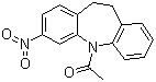 1-(3-硝基-10,11-二氢-5H-二苯并[b,f]氮杂卓-5-基)乙酮分子结构 (CAS 79752-03-7)