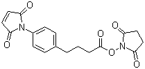 4-(4-马来酰亚胺基苯基)丁酸琥珀酰亚胺酯分子结构 (CAS 79886-55-8)