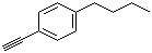 structure of CAS# 79887-09-5, 1-Butyl-4-eth-1-ynylbenzene;4-Butylphenylacetylene