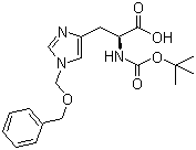 structure of CAS# 79950-65-5, N-Boc-N'-benzyloxymethyl-L-histidine;N-(tert-Butoxy)carbonyl-N'-benzyloxymethyl-L-histidine; Boc-His(Bom)-OH
