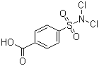 结构式 CAS# 80-13-7, 哈拉宗; 4-(N,N-二氯胺磺酰基)苯甲酸