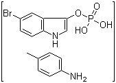 5-Bromo-1H-indol-3-ol dihydrogen phosphate (ester) compd with 4-methylbenzenamine molecular structure (CAS 80008-69-1)