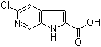 structure of CAS# 800401-68-7, 5-Chloro-1H-pyrrolo[2,3-c]pyridine-2-carboxylic acid