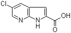 structure of CAS# 800401-84-7, 5-Chloro-1H-pyrrolo[2,3-b]pyridine-2-carboxylic acid