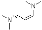 (Z)-N-[3-(二甲基氨基)-2-丙烯亚基]-N-甲基甲铵分子结构 (CAS 80077-94-7)