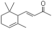 结构式 CAS# 8013-90-9, 紫罗兰酮; 4-(2,6,6-三甲基-2-环辛烯-1-基)-3-丁烯-2-酮