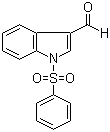 structure of CAS# 80360-20-9, 1-Benzenesulfonyl-1H-indole-3-carbaldehyde;1-(Phenylsulfonyl)-1H-indole-3-carbaldehyde; 1-(Phenylsulfonyl)-3-indolecarboxaldehyde