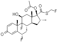 Fluticasone acetate molecular structure (CAS 80474-24-4)