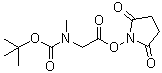 N-(tert-Butoxycarbonyl)sarcosine succinimidyl ester molecular structure (CAS 80621-90-5)