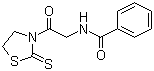 N-[2-Oxo-2-(2-thioxo-3-thiazolidinyl)ethyl]benzamide  molecular structure (CAS 80681-03-4)