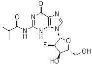 2'-Deoxy-2'-fluoro-N-isobutyrylguanosine molecular structure (CAS 80681-25-0)