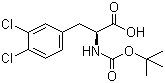 structure of CAS# 80741-39-5, Boc-3,4-dichloro-L-phenylalanine;Boc-L-3,4-Dichlorophe; Boc-L-Phe(3,4-diChloro)-OH; Boc-Phe(3,4-DiCl)-OH; tert-Butoxycarbonyl-L-3,4-dichlorophenylalanine