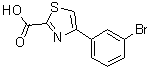 结构式 CAS# 808128-00-9, 4-(3-溴苯基)-1,3-噻唑-2-羧酸