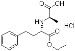 (aS)-a-[[(1S)-1-羧基乙基]氨基]苯丁酸 1-乙酯盐酸盐分子结构 (CAS 80828-26-8)