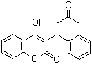 结构式 CAS# 81-81-2, 华法林; 3-(3-氧代-1-苯基丁基)-4-羟基-2H-1-苯并吡喃-2-酮; 3-(1-丙酮基苄基)-4-羟基香豆素; 灭鼠灵