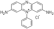 结构式 CAS# 81-93-6, 酚藏花红; 3,7-二氨基-5-苯基吩嗪鎓氯化物