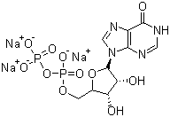 Inosine-5'-diphosphate trisodium salt molecular structure (CAS 81012-88-6)