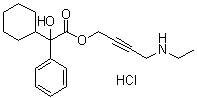 alpha-Cyclohexyl-alpha-hydroxybenzeneacetic acid 4-(ethylamino)-2-butynyl ester hydrochloride molecular structure (CAS 81039-77-2)