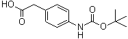 structure of CAS# 81196-09-0, 4-(tert-Butoxycarbonylamino)benzeneacetic acid;4-tert-Butoxycarbonylaminophenylacetic acid