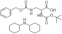 N-Boc-N'-Cbz-D-2,3-diaminopropionic acid dicyclohexylamine salt molecular structure (CAS 81306-94-7)