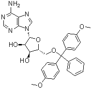 5'-O-(4,4'-二甲氧基三苯甲基)腺苷分子结构 (CAS 81352-25-2)