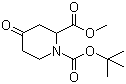 结构式 CAS# 81357-18-8, 4-氧代-1,2-哌啶二羧酸 1-叔丁酯 2-甲酯