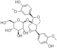 结构式 CAS# 81495-71-8, 1-羟基松脂酚 1-O-beta-D-葡糖苷