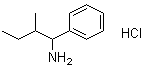structure of CAS# 81880-29-7, alpha-(1-Methylpropyl)benzenemethanamine hydrochloride