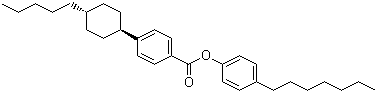 4-Heptylphenyl 4-(trans-4-pentylcyclohexyl)benzoate molecular structure (CAS 81929-46-6)