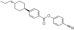 结构式 CAS# 81930-17-8, 反式-4-(4-丙基环己基)苯甲酸对氰基苯酚酯