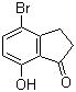 结构式 CAS# 81945-13-3, 4-溴-2,3-二氢-7-羟基-1H-茚-1-酮