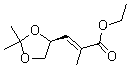 (2E)-3-[(4S)-2,2-二甲基-1,3-二氧戊环-4-基]-2-甲基-2-丙烯酸乙酯分子结构 (CAS 81997-76-4)