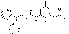 N-[芴甲氧羰基]-L-亮氨酰甘氨酸分子结构 (CAS 82007-05-4)