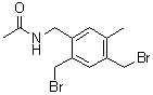 N-[[2,4-Bis(bromomethyl)-5-methylphenyl]methyl]acetamide molecular structure (CAS 82022-28-4)