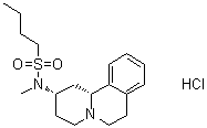 反式-N-(1,3,4,6,7,11b-六氢-2H-苯并[a]喹嗪-2-基)-N-甲基-1-丁烷磺酰胺单盐酸盐分子结构 (CAS 82059-49-2)