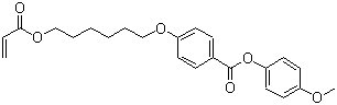 structure of CAS# 82200-53-1, 4-[[6-[(1-Oxo-2-propenyl)oxy]hexyl]oxy]benzoic acid 4-methoxyphenyl ester;4-Methoxyphenyl 4-[[6-(acryloyloxy)hexyl]oxy]benzoate